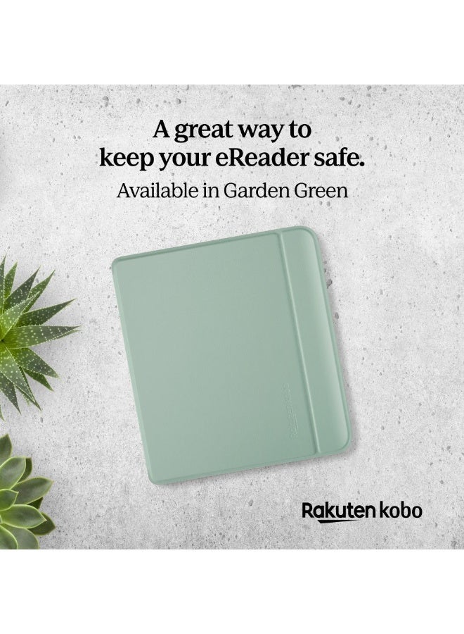 كوبو غلاف Kobo Libra Colour SleepCover | أخضر حدائقي (تصميم أساسي) | تقنية السكون/الاستيقاظ | حامل مدمج ثنائي الاتجاه | جلد نباتي | متوافق مع قارئ الكتب الإلكترونية Kobo Libra Colour مقاس 7 بوصات - Image 5